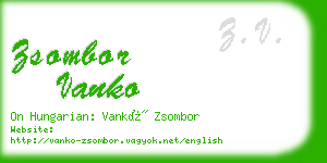 zsombor vanko business card